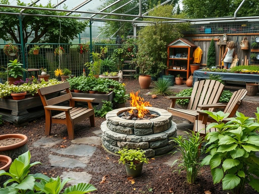 Backyard Fire Pit Seating
