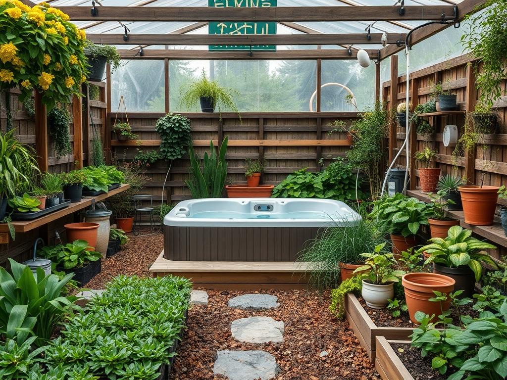 Backyard Hot Tub Privacy