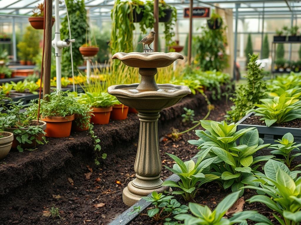 Bird Bath Landscaping