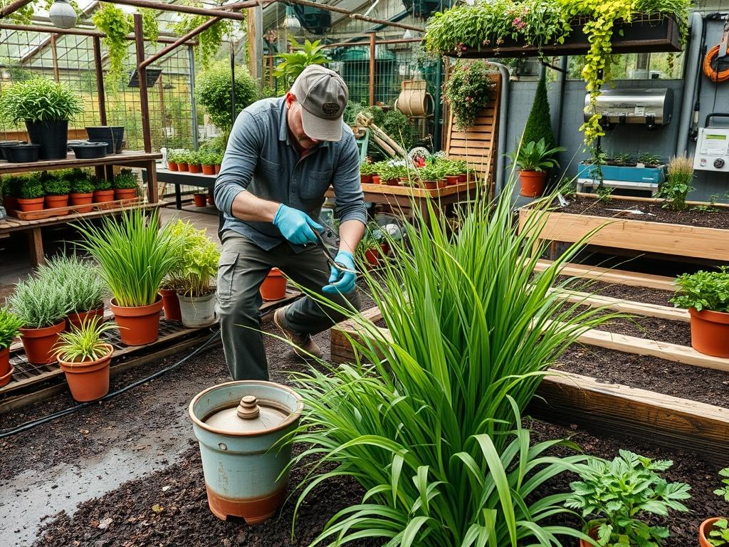 Ornamental Grass Pruning