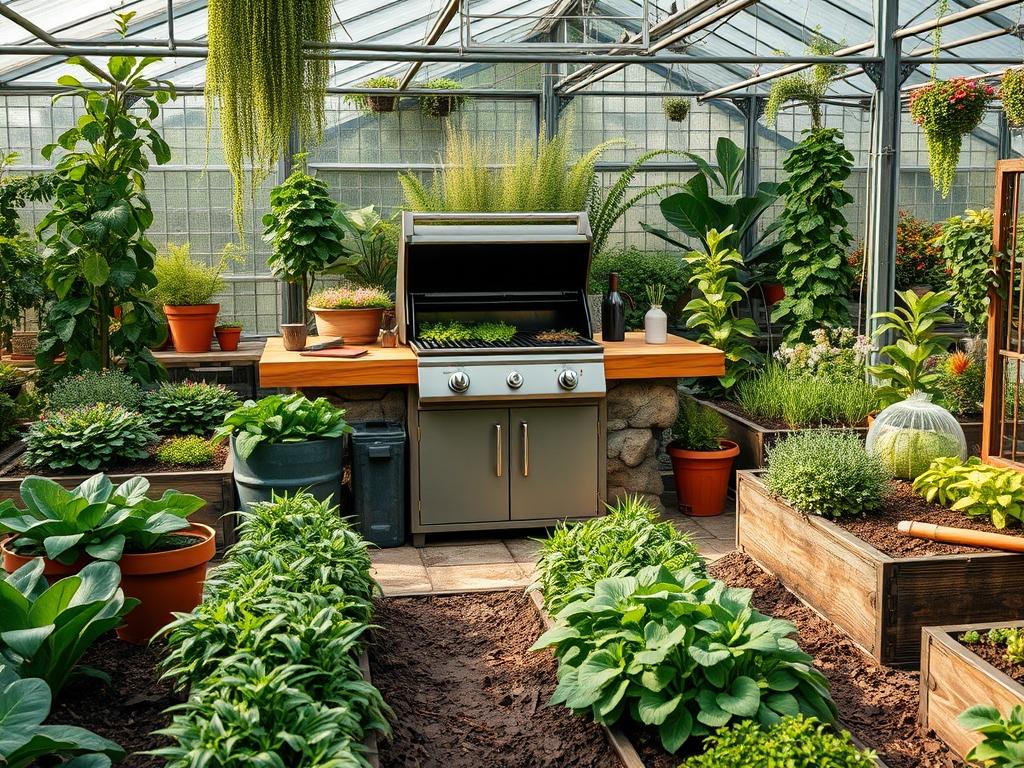Outdoor Barbecue Island