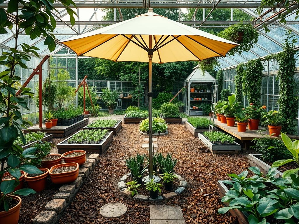 Solar Umbrella Lighting