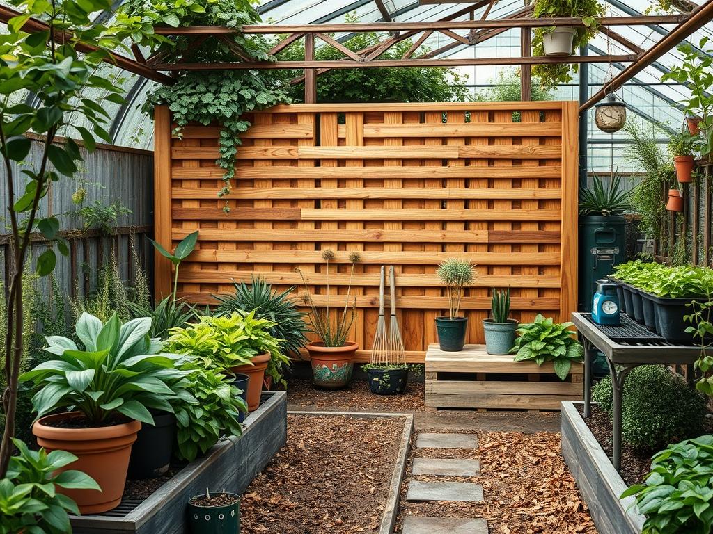 Backyard Privacy Screen Wood