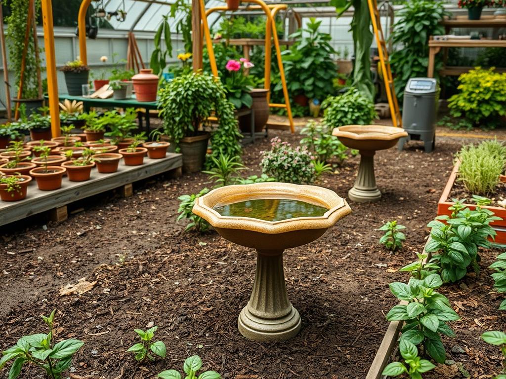 Solar Garden Bird Baths